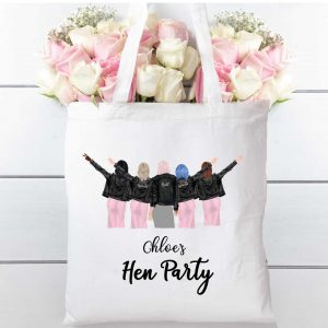 Hen party Bridesmaids 100% cotton tote shopping bag