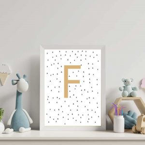 Nursery print letter triangle personalised