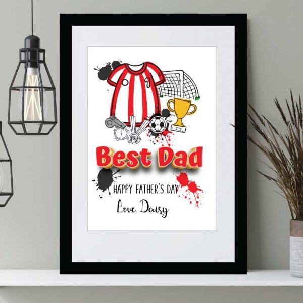 Football top print personalised Father's Day prints Wall art