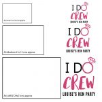 Hen Party T-shirt Stickers Personalised I Do Crew