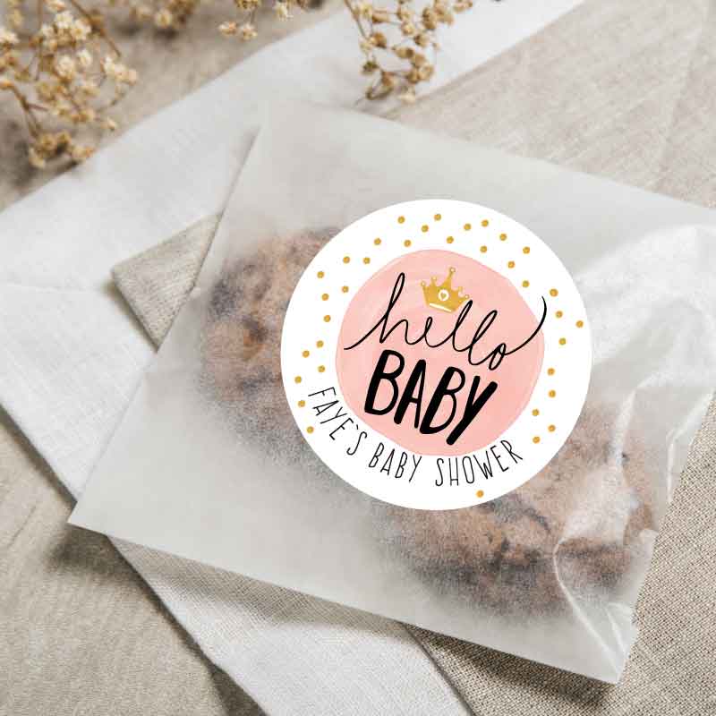 Baby-Shower-personalised-stickers-Hello-Baby-Pink
