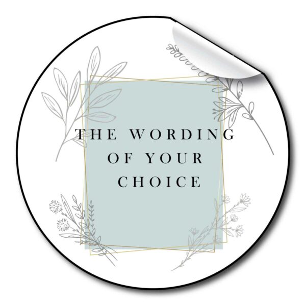 wedding-stickers-personalised-Blue-foliage