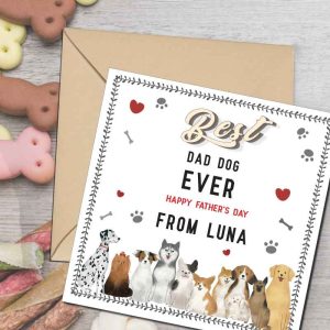 Best Dad Dog Father's Day Card