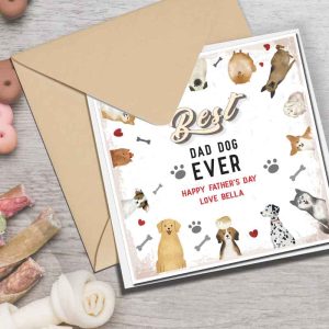 Father's Day Card Best Dad Dog