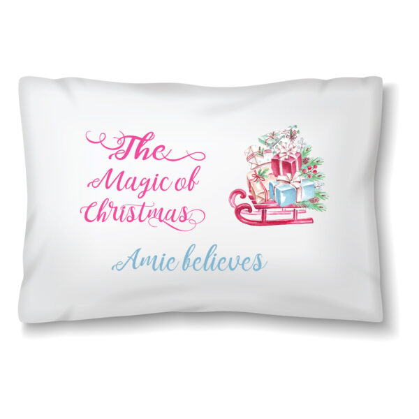 Personalised christmas pillowcase the magic of Christmas