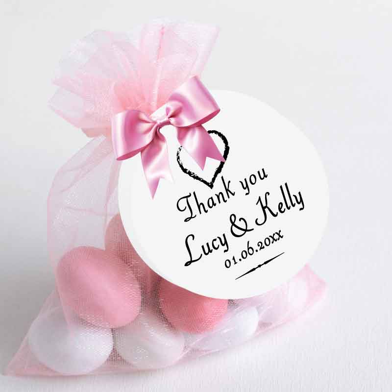 thank you wedding stickers