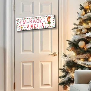 Elf Arrival Christmas Banner