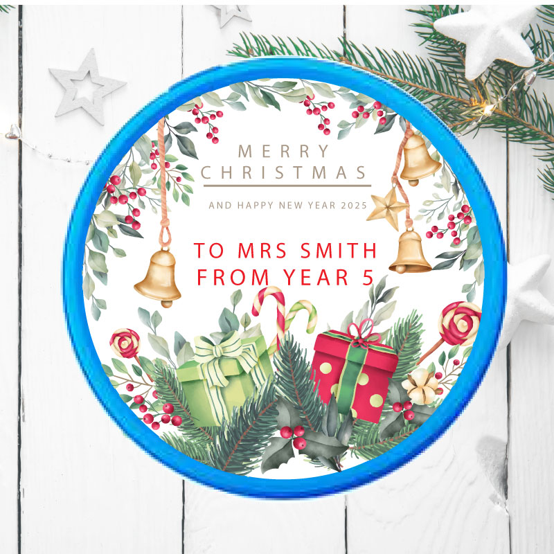 Customised Xmas Stickers for Festive Chocolates and sweets