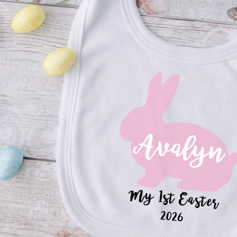 Personalised-Bib-Easter-Bunny-2026-Pink