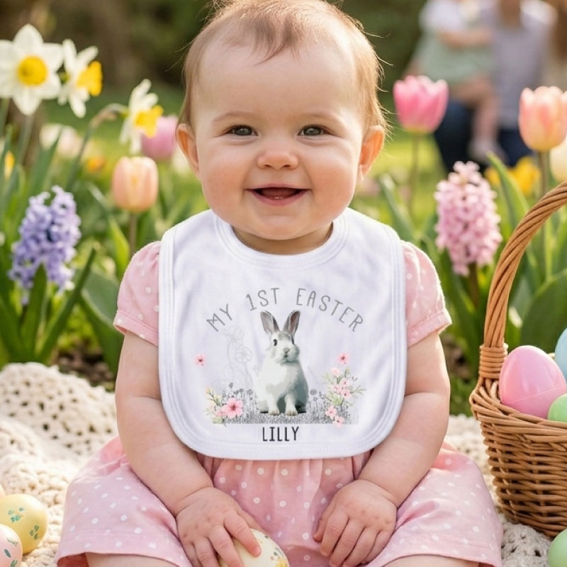Personalised-Easter-Bunny-Floral-Bib
