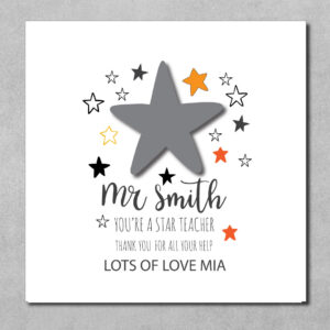 thank you teacher greeting card