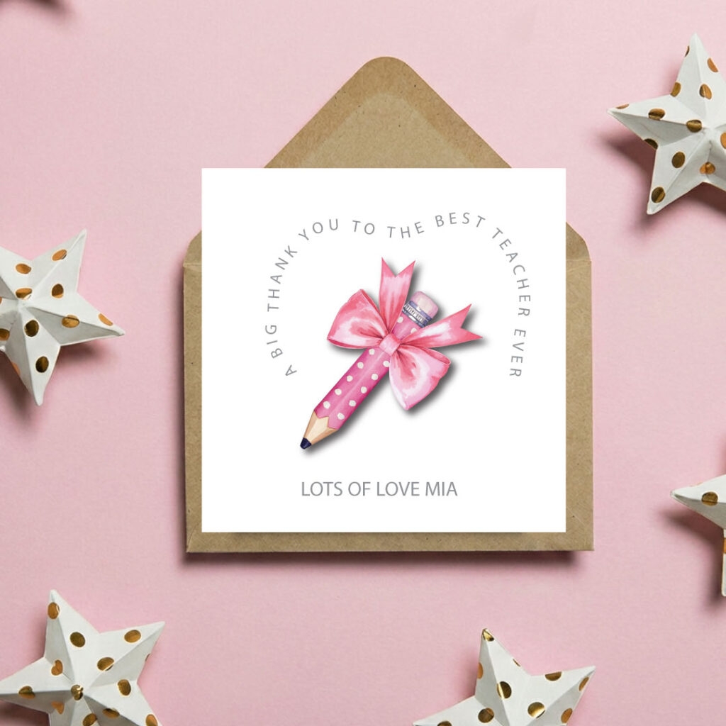 Personalised Teacher Card