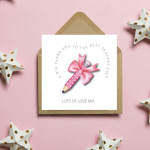 Personalised Teacher Card