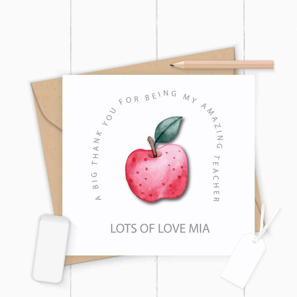 teacher customised card