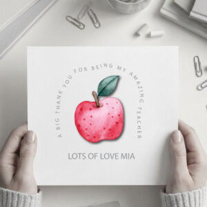 Teacher gift apreciation card